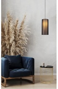 Csillár zsinóron KIOTO 1xE27/40W/230V átm. 18 cm fekete/bükkfa