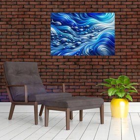Kép – Halak a hullámokban (90x60 cm)