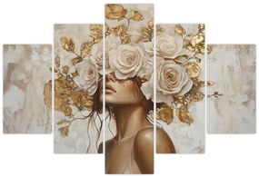 Kép - Lány rózsákkal (150x105 cm)