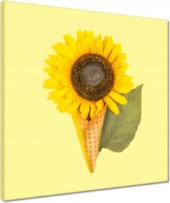 Vászonkép 40x40 Napraforgó szerelem Jég