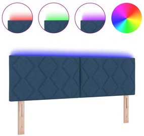 LED Fejtámla Gyémánt Blokkok Mintázattal Kék 144 cm Szövet