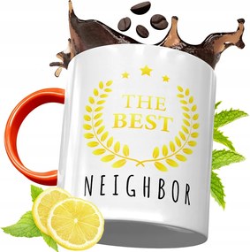 Narancssárga Bögre Szomszédnak Ajándék fényképes nyomattal