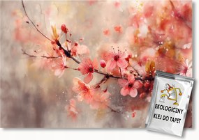 Fotótapéta Flizelina Természet Fa Virágok Cseresznye Sakura Ázsia 100x75 ragasztó