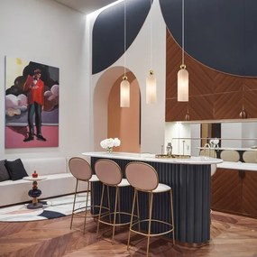 Maytoni MOD302PL-01W - Csillár zsinóron ANTIC 1xE14/40W/230V arany/fehér