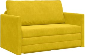 vidaXL Kanapéágy 110cm Napraforgó sárga Bársony