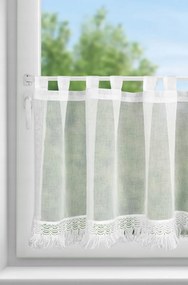 Konyhai Függöny Irigység 60x150 Fehér Rojtos