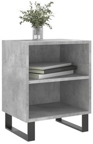 2 db betonszürke szerelt fa éjjeliszekrény 40x30x50 cm