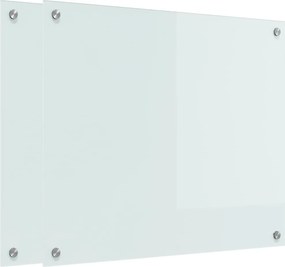vidaXL Konyhai splashback 2 pcs Fehér 70 x 60 cm edzett üveg