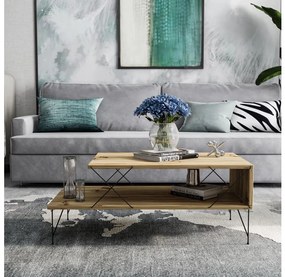 LOIRE dohányzóasztal 40x100 cm bézs/fekete