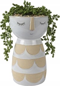 Zöld műnövény lógó cserépben 22,5 x 11,8 cm dekoratív