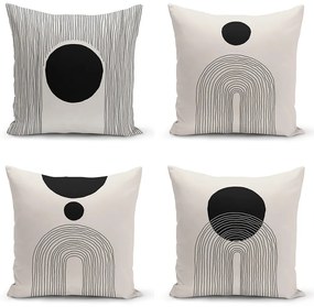 Fekete-bézs párnahuzat szett 4 db-os 43x43 cm - Minimalist Cushion Covers
