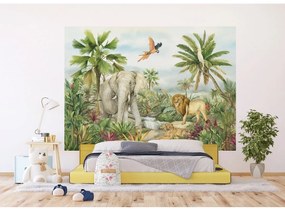 Gyerek fotótapéta Colourful Jungle 252 x 182 cm, 4részes