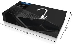 Concept BDG3334WH - Konyhai mosogató csaptelep, 33,5 cm, gránit/fehér