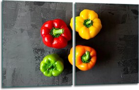 7in1 2x Üveg Tűzhelyvédő Főzőlap 40x52 Paprika