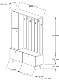 Lala White előszoba szett
