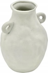 Váza Fehér kerámia dekorációs váza 19 cm ajándéknak is tökéletes