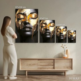 DUBLEZ | Luxus kép - Női portré aranyban