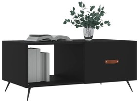 fekete szerelt fa dohányzóasztal 90 x 50 x 40 cm