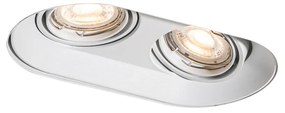Lekerekített süllyesztett spotlámpa fehér GU10 50mm 2-fényű - Hubs