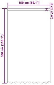 Függönyök függönyökkel Fehér 150 x 300 cm Poliészter