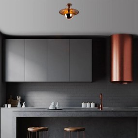 Rézszínű függőlámpa fém búrával ø 38 cm Kurt – Opviq lights