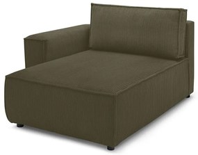 Világoszöld kordbársony kanapé modul (bal oldali) Nihad modular – Bobochic Paris