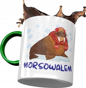 Bögre Zöld Vicces Rozmár Ajándék Nyomtatott Fotóval