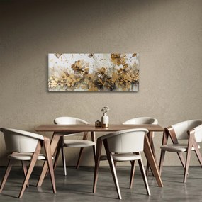 Kép - Absztrakt virágos festmény (120x50 cm)