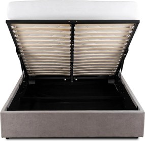 Łóżko 140x200 MARSYLIA z Pojemnikiem Szare