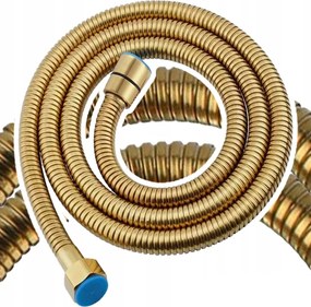 Nyújtható Zuhanytömlő 150 170 cm arany Csavarodásmentes acél Gold 1.5m