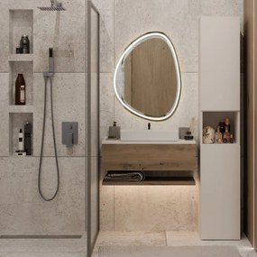 Kashar Nel III fürdőszoba szekrény, 31x174x30 cm, kasmír