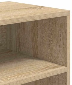 könyvszekrény sonoma színű 60x30x71,5 cm szerelt fa