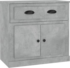 vidaXL betonszürke szerelt fa tálalószekrény 70x35,5x67,5 cm