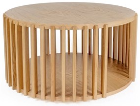 Drum tölgyfa dohányzóasztal, ø 83 cm - Woodman