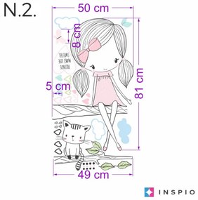 INSPIO Falmatricák - Tündér és cica egy ágon
