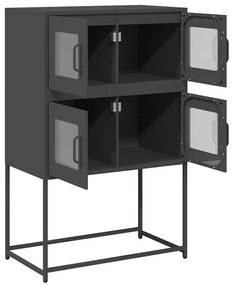 Magastábla Fekete 68x39x107 cm Acél