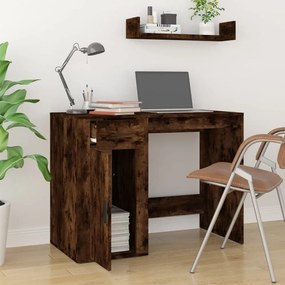 füstös tölgy színű szerelt fa íróasztal 100x49x75 cm