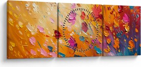 Kép - Színes virágok festése (órával) (90x30 cm)