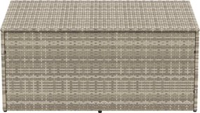 Világosszürke Polyrattan Kerti Tárolóláda 110X50X58 Cm