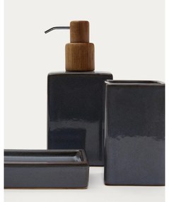 Sötétkék kerámia szappantartó Silvet – Kave Home