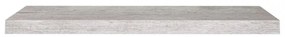 2 db betonszürke MDF lebegő fali polc 80 x 23,5 x 3,8 cm