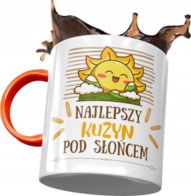 Narancssárga Bögre Unokatestvérnek Születésnapra Ajándék Nyomtatott Fotóval