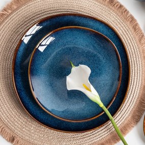 Altom Kerámia sekély tányér Reactive Navy Blue 25,5 cm