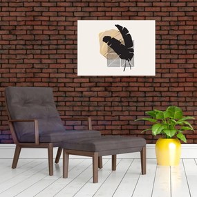 Kép - Absztrakció trópusi levelekkel N⁰4 (70x50 cm)