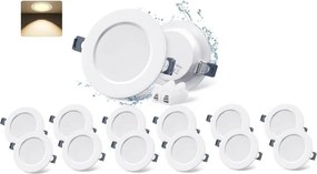 Led süllyesztett spotlámpa 5W IP20 78-82mm meleg fehér 3000K 12db-os szett