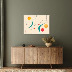 Üveg kép - Minimalista színes illusztráció (70x50 cm)