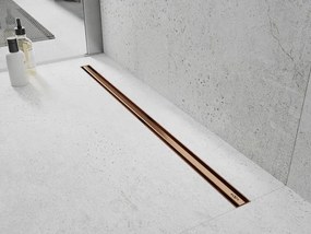 Mexen Flat 360° Slim zuhanyfolyóka 70 cm, matt réz, 1C41070