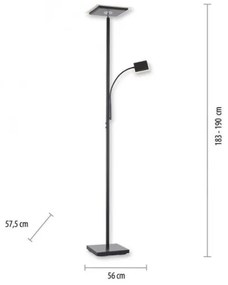 Leuchten Direkt 11710-18 - LED Dimmelhető lámpa HANS LED/21,5W/230V + LED/4W