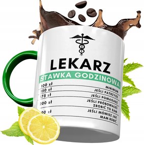 Zöld Bögre Orvosnak Ajándékba, fényképes nyomattal