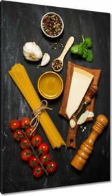 Vászonkép 80x120 Tészta Parmezán fokhagyma